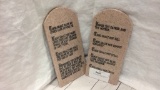 10 Commandments on Marble Slab Wall Hanger