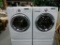 LG Washer and Dryer Front Load with stands .