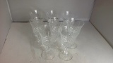 Cut Glass Wine Glasses Set of 8