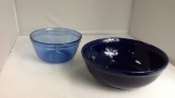 Lot of two Blue Bowls