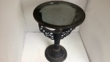 Vintage Cast Iron Globe Base Glass Top Table