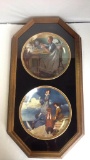 Norman Rockwell Framed Plates (2)