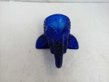 Cobalt Glass Elephant Wall Pocket