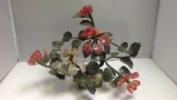 Jade Stone Plant With Pink and White Flowers