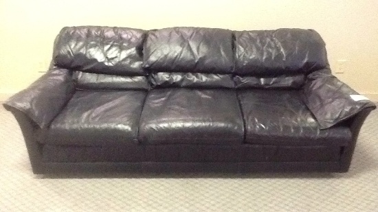 Black Leather-like Couch
