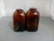 Vintage Brown Medicine Bottles (2)