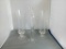 Lot of 3 etched glass Bud Vases