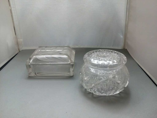Glass Trinket Boxes (2)