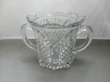 Cut Glass Double Handled vase/bowl