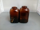 Vintage Brown Medicine Bottles (2)