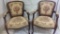 Set of two embroidered arm chairs