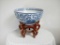 Large Blue and White Asian Bowl.