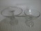 Lot of two Glass Serving pieces on pedistals