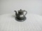 Grey Granite Enamel  Goose Neck Pot and Saucer