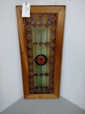 Framed Leaded Stained Glass Panel