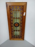 Framed Leaded Stained Glass Panel