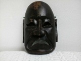 Hand Carved Wood Tiki Sad Tragedy Comedy Face