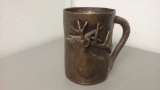 Brass Mug with Elk and Ram