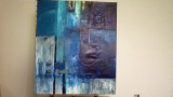 Oil on Canvas  Blue Abstract