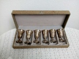 Antique Silver Shot Glasses- Cordial Cup Set