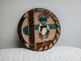 Sand Art Plate with Aztec Design