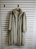 Saga Fox White Fox Fur Long Coat