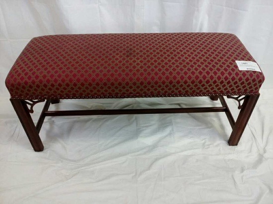 HICKORY CHAIR PADDED BENCH.