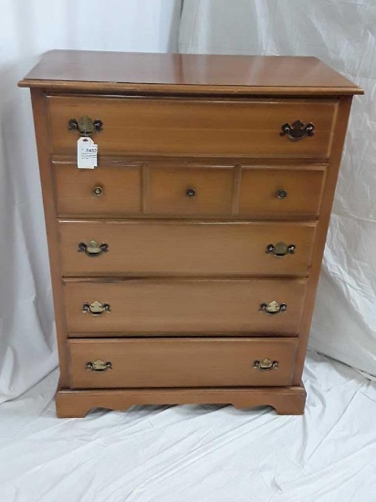 Light Brown Wood Dresser 5 Drawer
