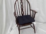 Dark Brown Round Back Chair