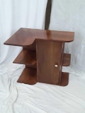 Medium Brown Corner Cubby Shelf