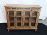 CRAFTSMAN STYLE FROSTED GLASS FRONT CABINET