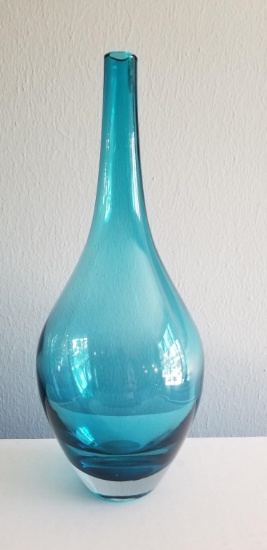 TEAL glass vase