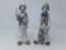 2 PORCELAIN CLOWN FIGURES MADE BY CASADES IN SPAIN