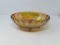 ANTIQUE MARIGOLD IREDESCENT CARNIVAL GLASS BOWL