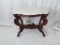 VICTORIAN TABLE WITH SCALLOPED EDGE MARBLE TOP