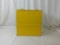LARGE YELLOW WOODEN BOX W/HINDGE LID