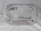 SILVER & GLASS RELISH DIVIDED SERVING PIECE 2 HANL