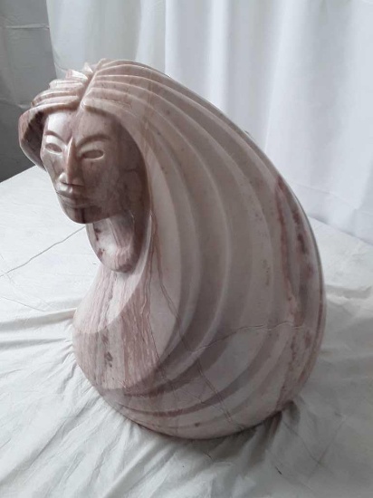 LARGE NATIVE AMERICAN STONE BUST