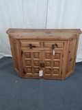 RAW PINE MISSION STYLE CABINET.