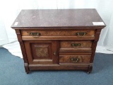 ANTIQUE WASHSTAND WITH MARBLE TOP