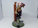 LARGE STANDING CLOWN FIGURE HAND PAINTED