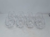 8 CRYSTAL CORDIAL/SNIFTER GLASSES
