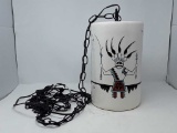 NATIVE AMERICAN HANGING LAMP  W/SWAG CHAIN