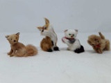 4 MINI REAL FUR TOYS 2  HAVE TAGS MADE IN GERMANY