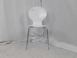 DOREL HOME PRODUCTS  MODERN WHITE CHAIR