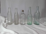 5 VINTAGE BOTTLES DUFFY'S, CLICQUOT CLUB & OTHERS