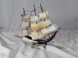 VINTAGE MODEL SHIP MADE FROM HORNS
