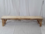 NATURAL STYLE ASPEN WOOD BENCH