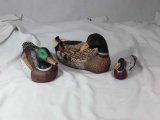SET OF 3 DUCKS, ONE IS A DECORATIVE BOWL