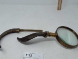 KNIFE & MAGNIFYING GLASS WITH HORN HANDLE